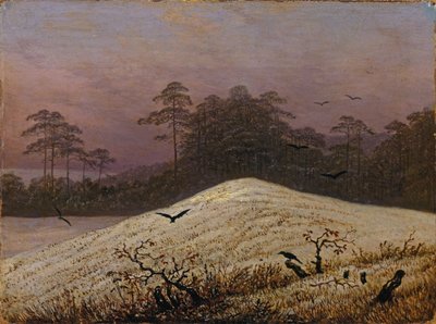 Snow Hill with Ravens by Caspar David Friedrich